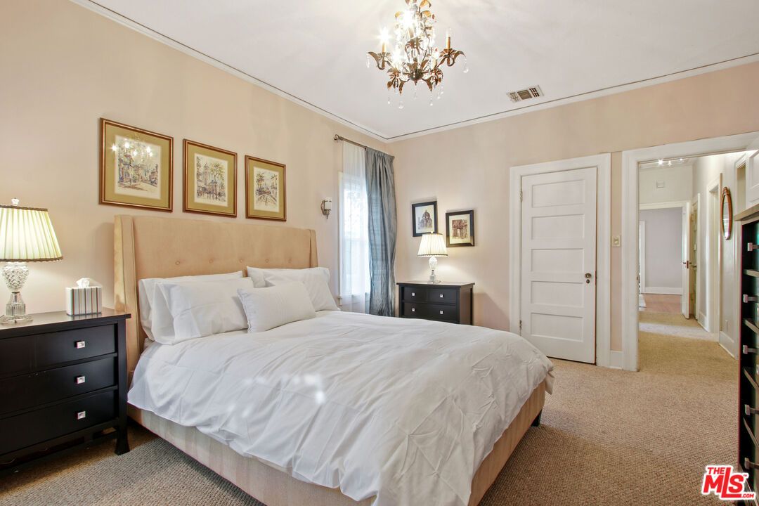 Bedroom, Chandelier, Interior