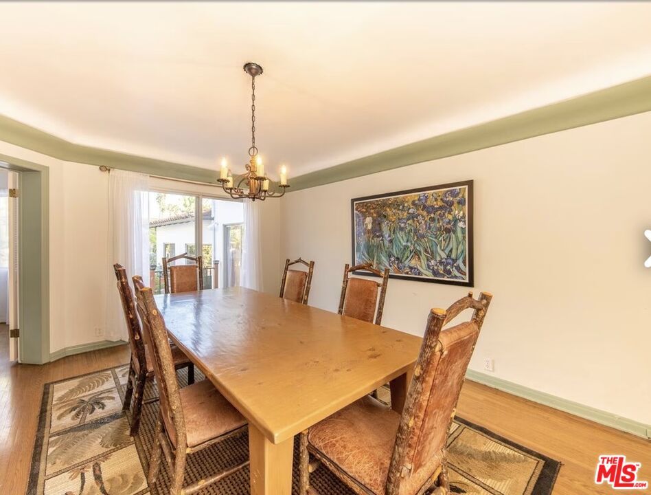 Chandelier, Dining room, Interior, Wood Texture Flooring