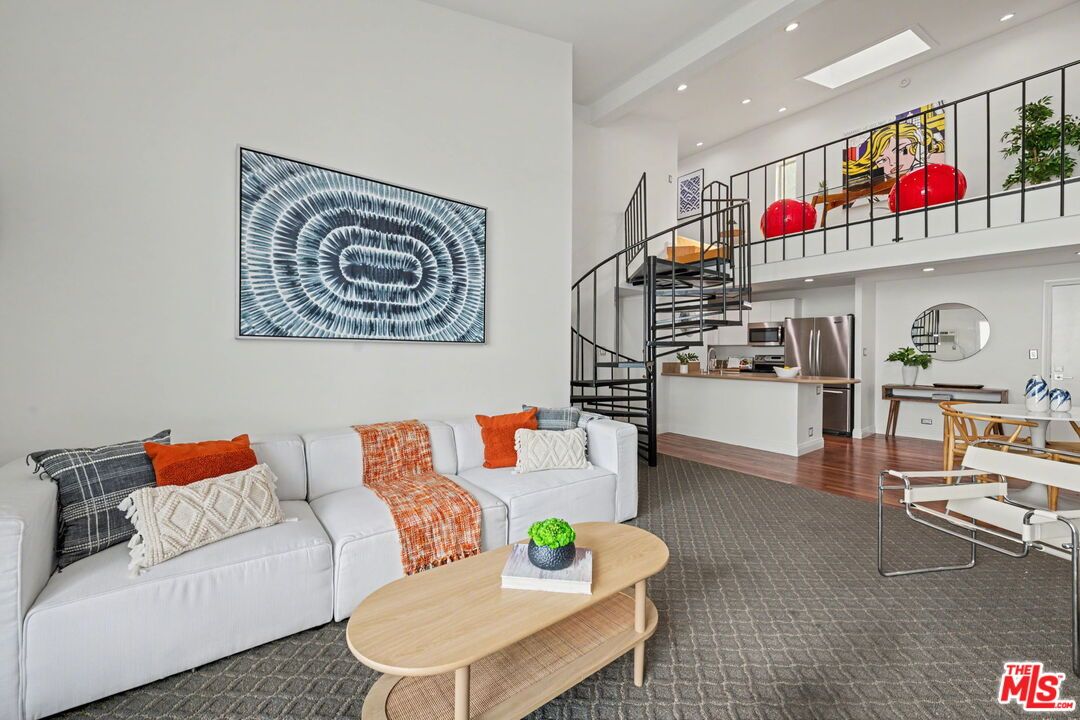 Interior, Kitchen, Living room, Recessed Lighting, Stainless Steel Appliances, Wood Texture Flooring