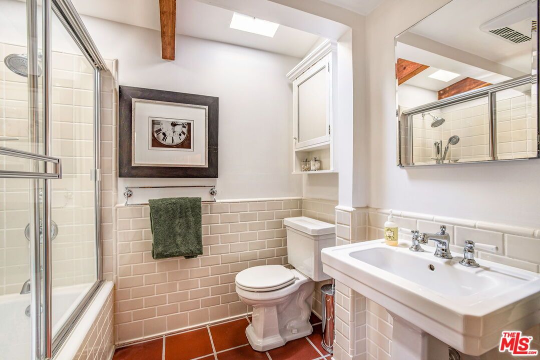 Bathroom, Glass Shower, Interior, Wooden Beams