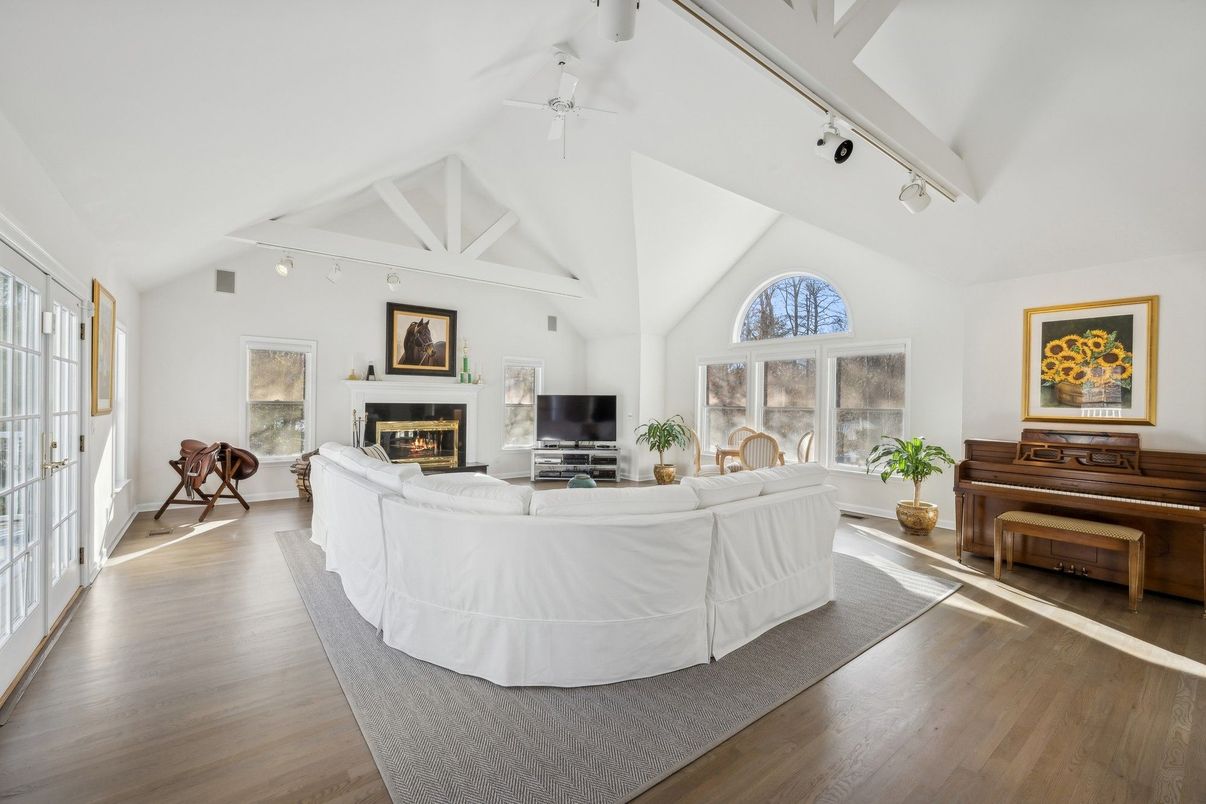 Fireplace, Interior, Living room, Piano, Wood Texture Flooring