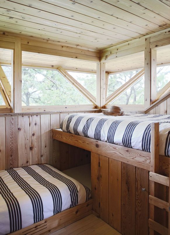 Bedroom, Interior, Wooden Ceilings, Wood Texture Flooring, Wooden Walls