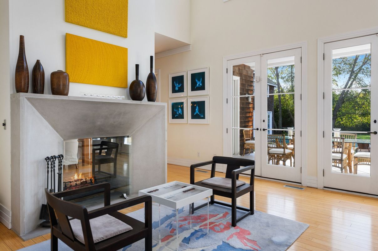 Fireplace, Interior, Wood Texture Flooring