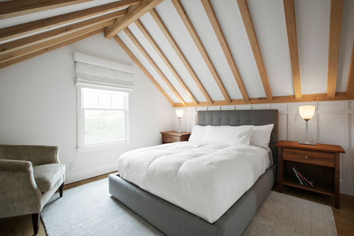 Bedroom, Interior, Wooden Beams, Wood Texture Flooring