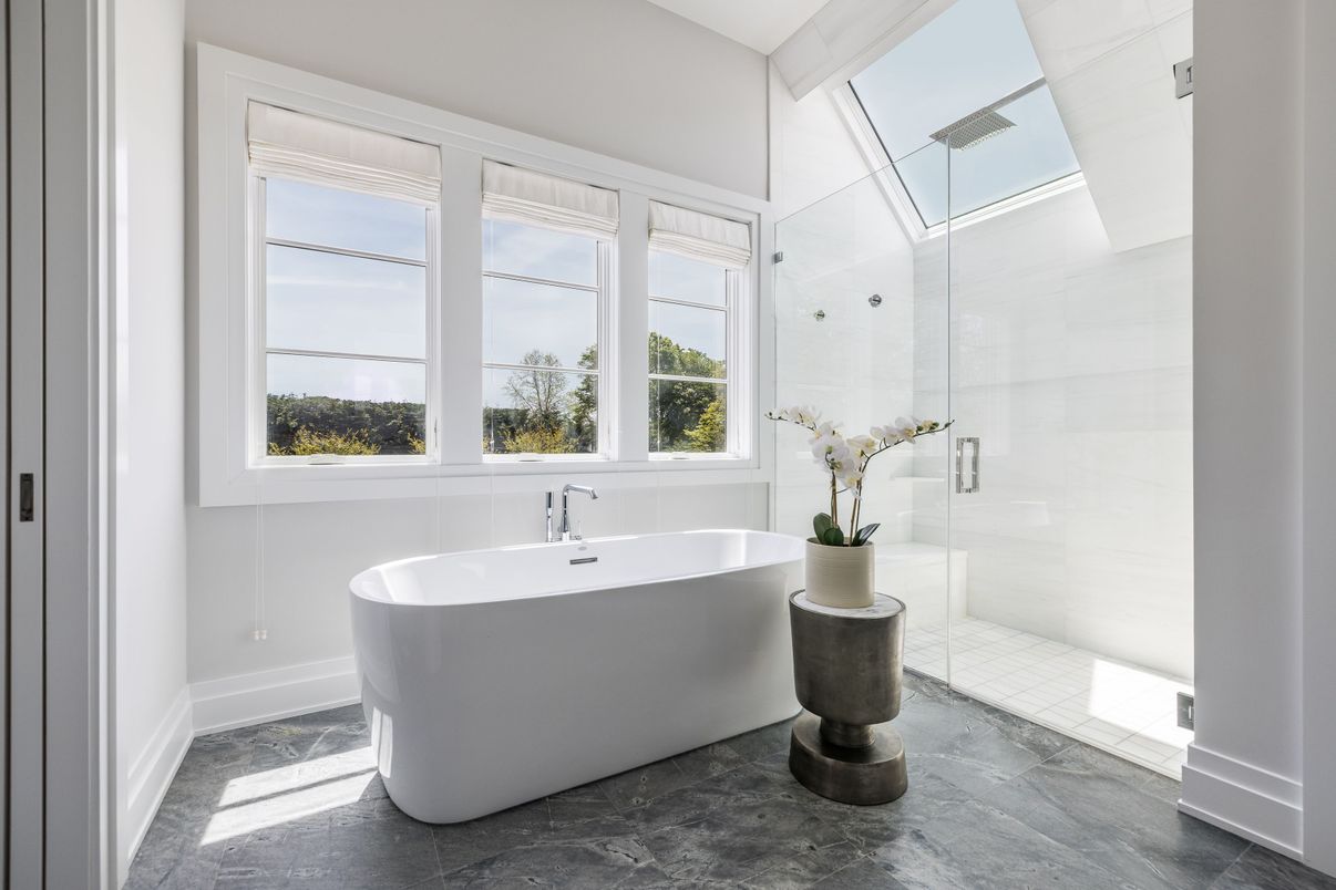 Bathroom, Free Standing Baths, Glass Shower, Interior