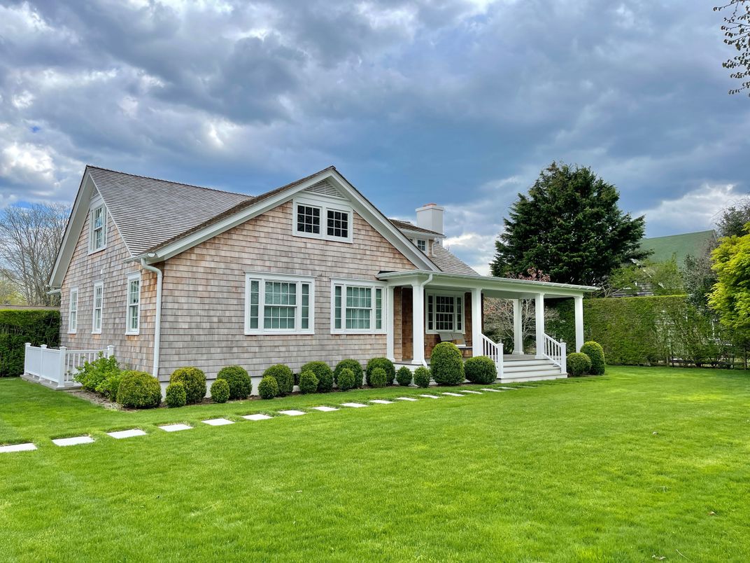 Backyard, Exterior, Facade, Brick Traditional
