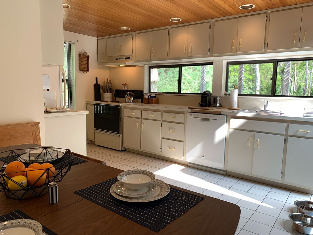 Interior, Kitchen, Recessed Lighting, Wooden Ceilings