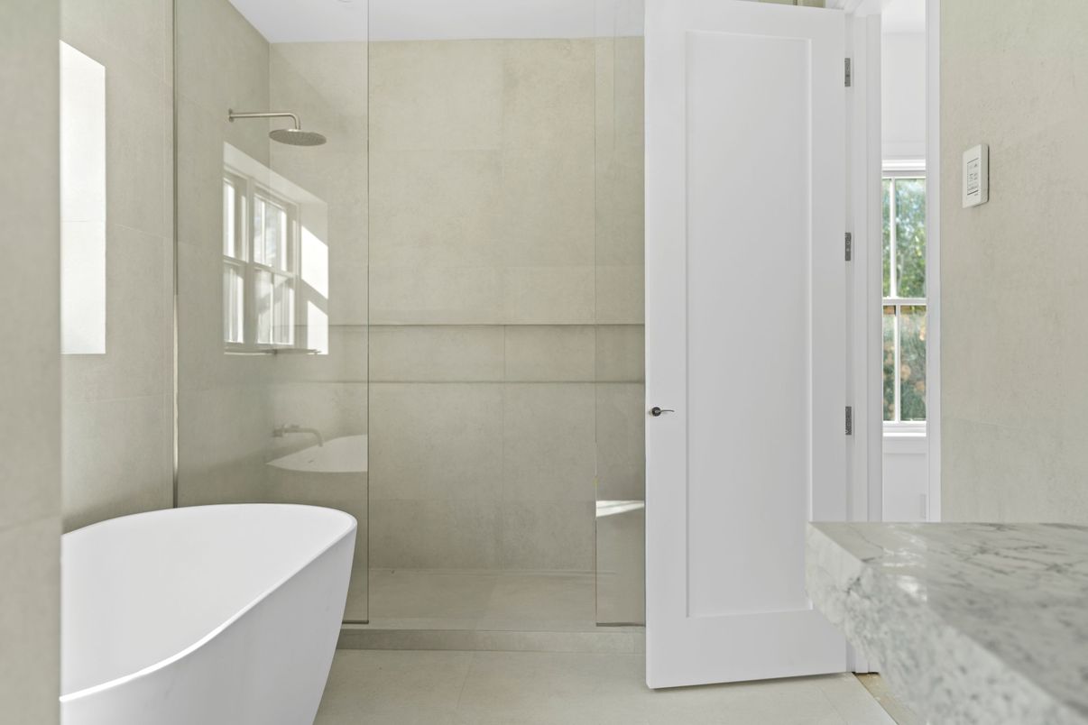 Bathroom, Free Standing Baths, Glass Shower, Interior