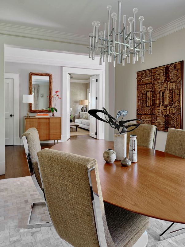 Chandelier, Dining room, Interior, Pendant Lights, Wood Texture Flooring