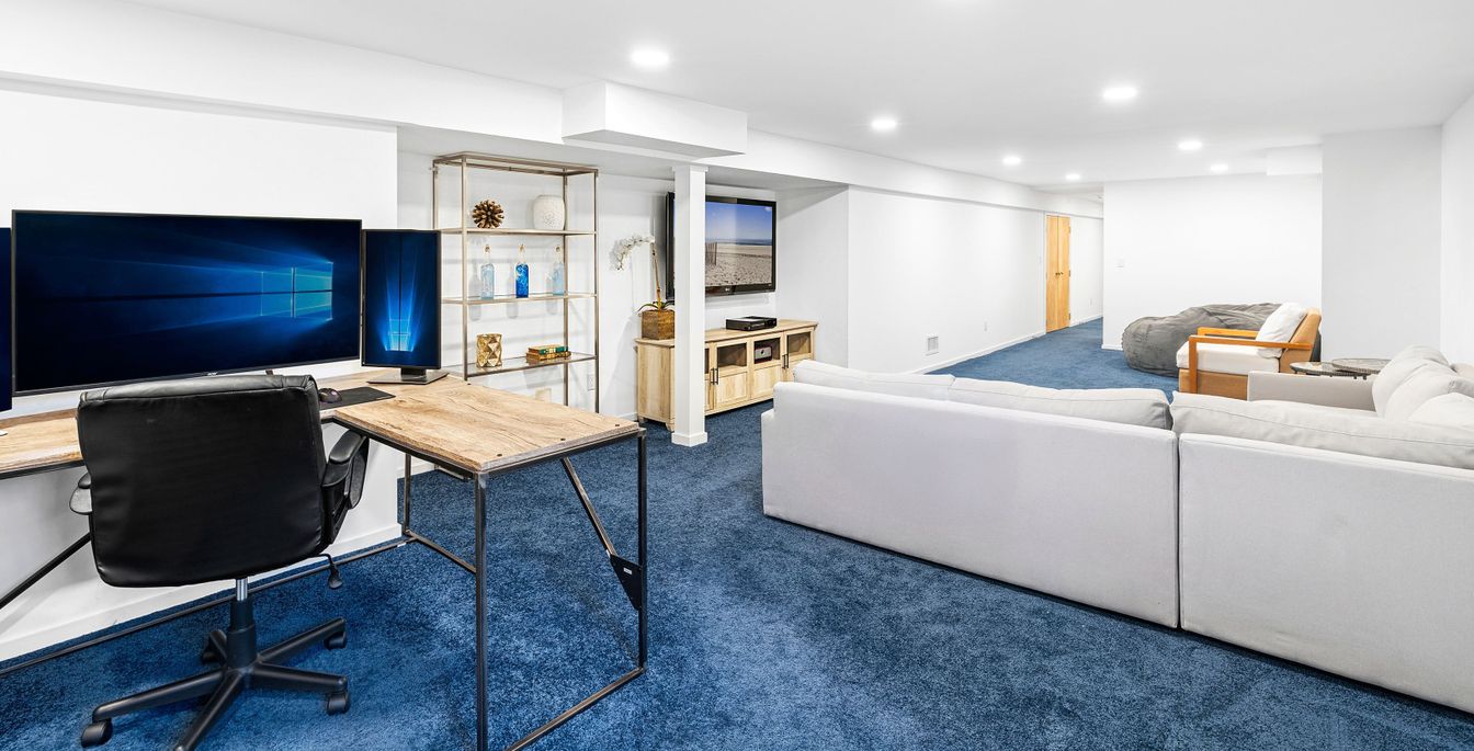 Home Office, Interior, Living room, Recessed Lighting