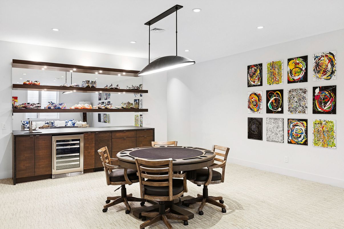 Game Room, Interior, Pendant Lights, Recessed Lighting