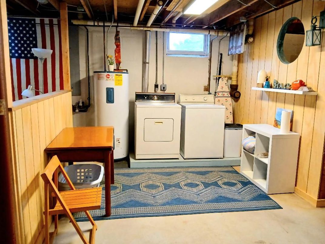 Interior, Washer, Wooden Walls