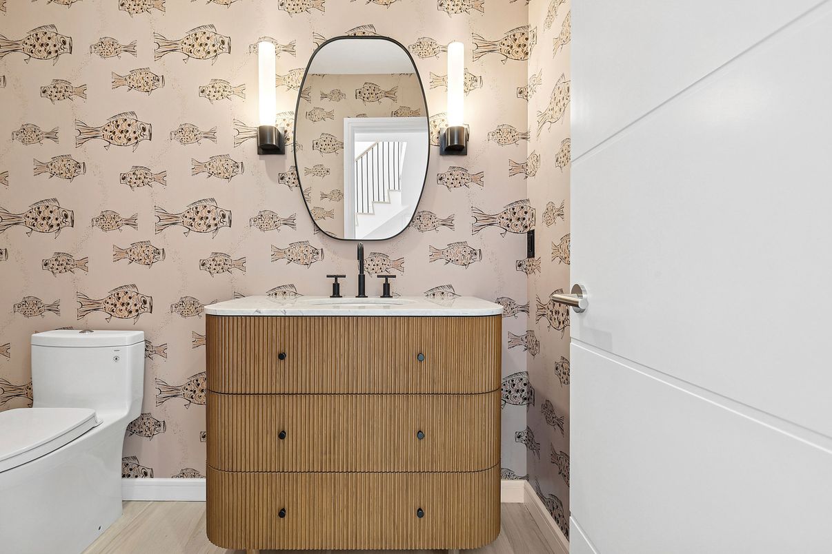 Bathroom, Interior, Wood Texture Flooring