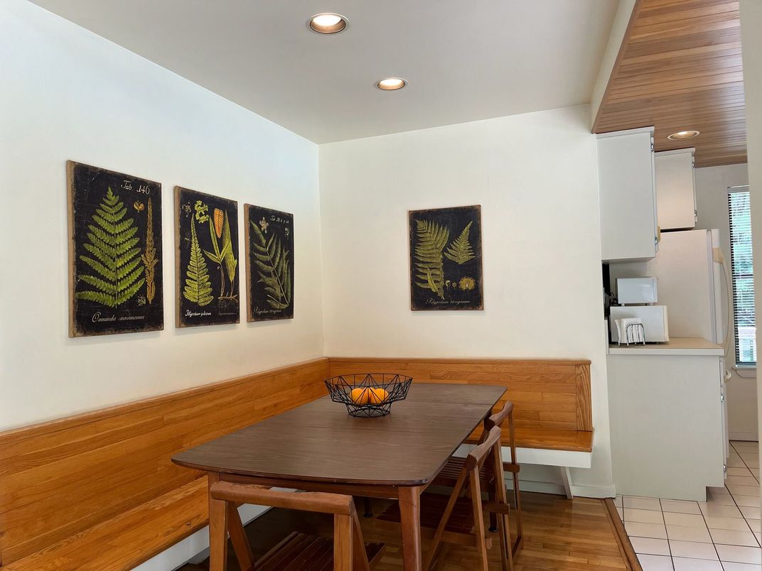 Dining room, Interior, Kitchen, Recessed Lighting, Wood Texture Flooring