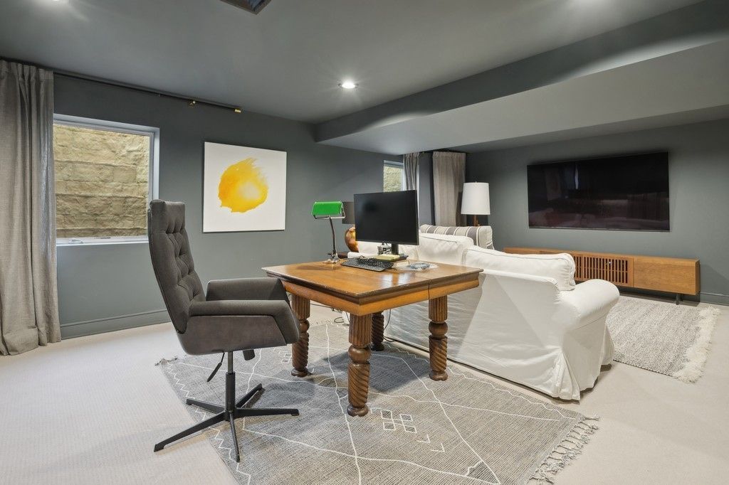 Home Office, Interior, Recessed Lighting