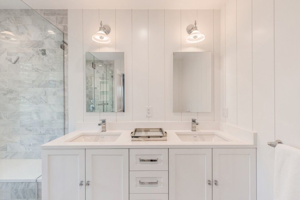 Bathroom, Dual Sink Vanities, Glass Shower, Interior