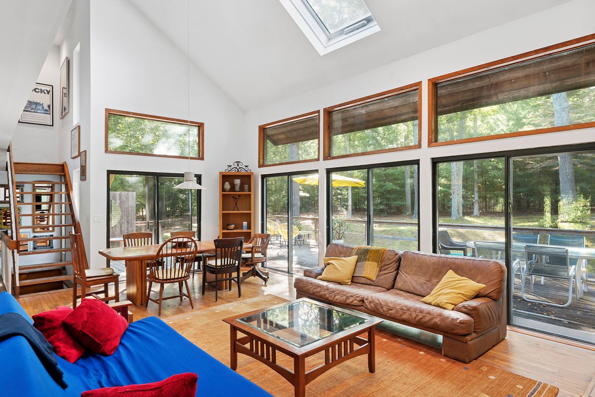 Dining room, Interior, Living room, Sun Room, Wood Texture Flooring