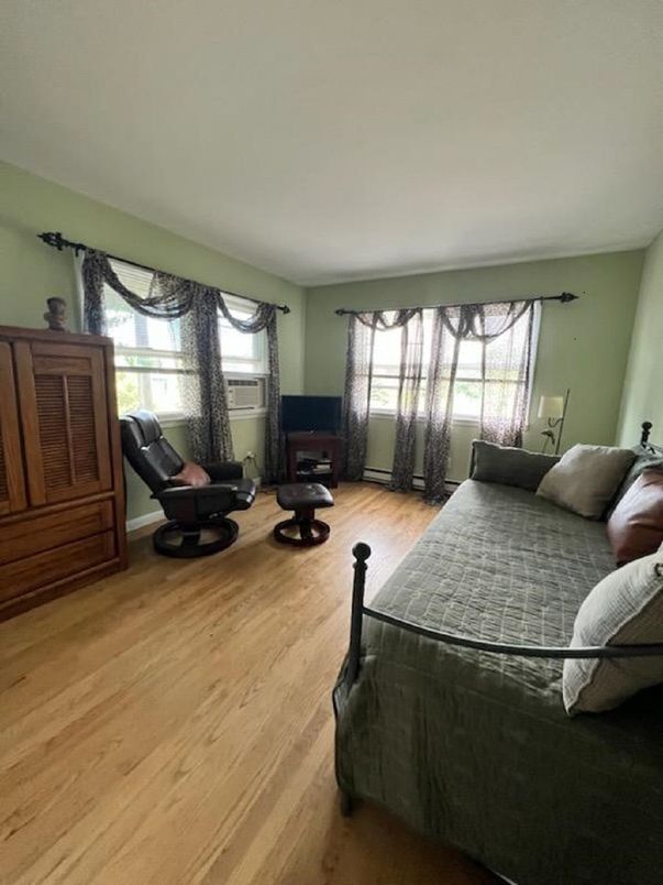 Bedroom, Fireplace, Interior, Wood Texture Flooring