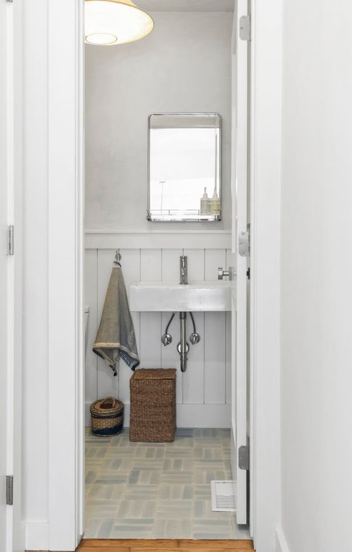 Bathroom, Interior, Wood Texture Flooring
