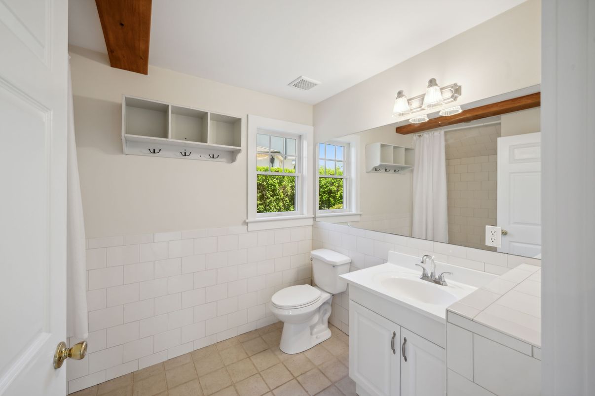 Bathroom, Interior, Wooden Beams