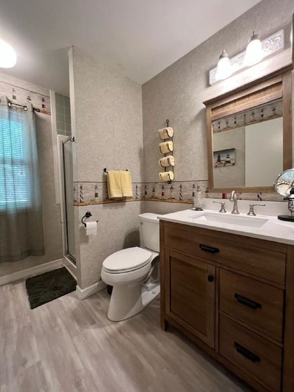 Bathroom, Dual Sink Vanities, Interior, Wood Texture Flooring