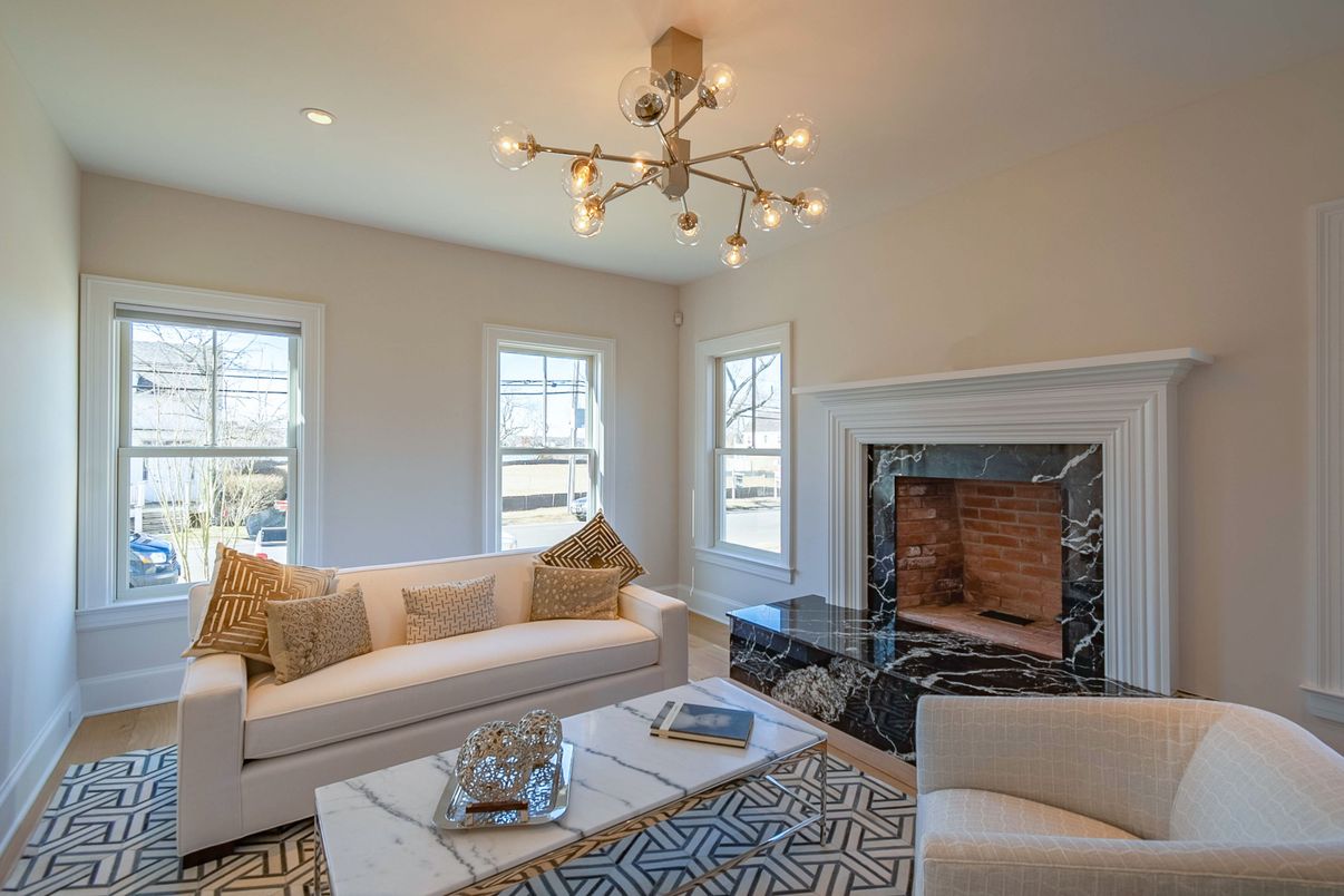 Fireplace, Interior, Living room, Recessed Lighting