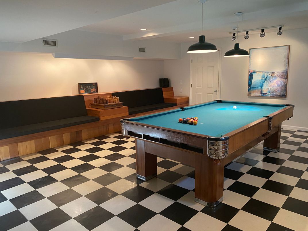 Billiard Table, Game Room, Interior, Pendant Lights, Recessed Lighting