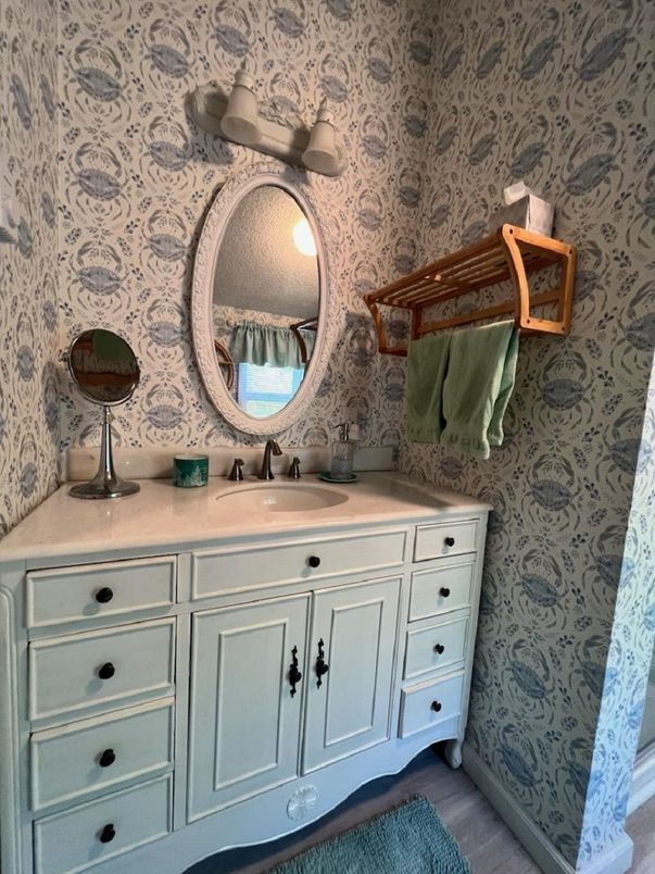 Bathroom, Interior, Wood Texture Flooring