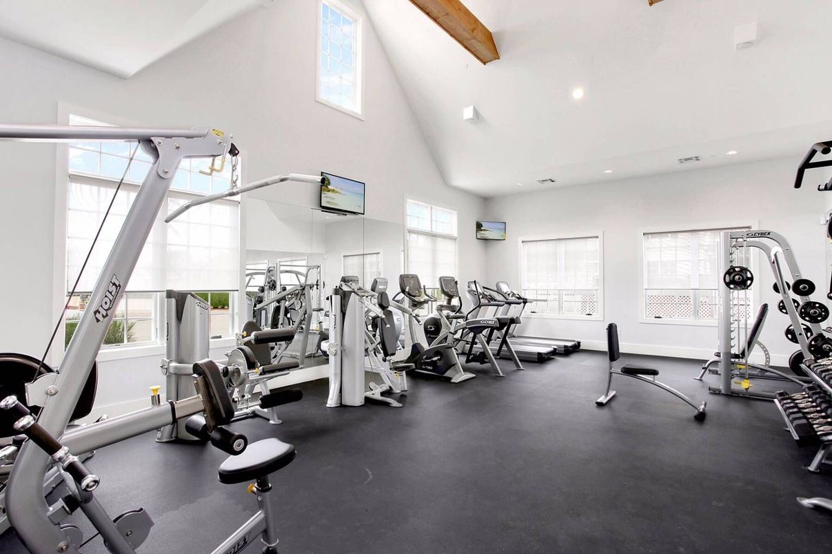Fitness Equipment, Gym, Interior, Recessed Lighting