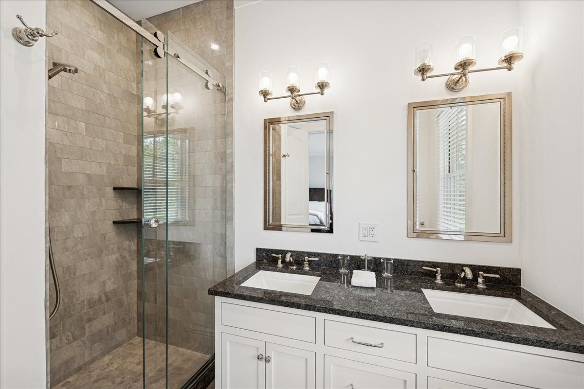 Bathroom, Dual Sink Vanities, Glass Shower, Interior