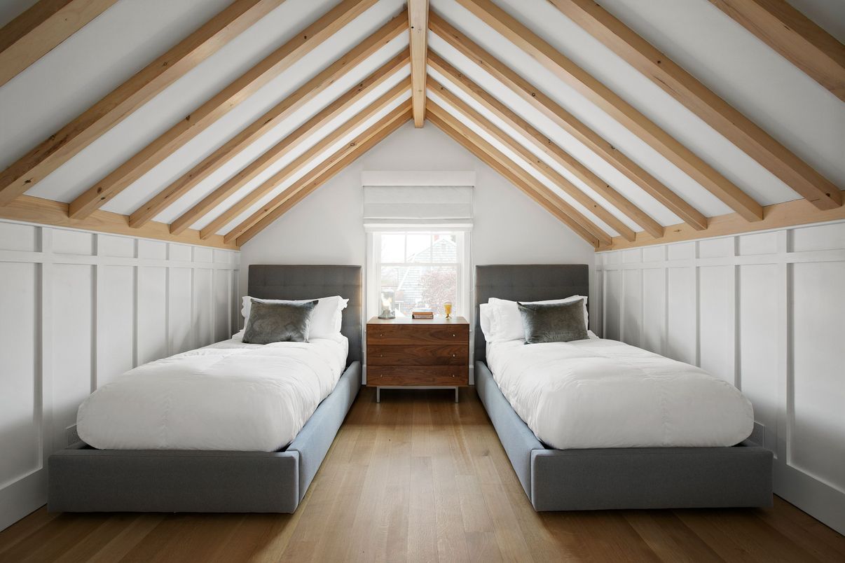 Bedroom, Interior, Wooden Beams, Wood Texture Flooring