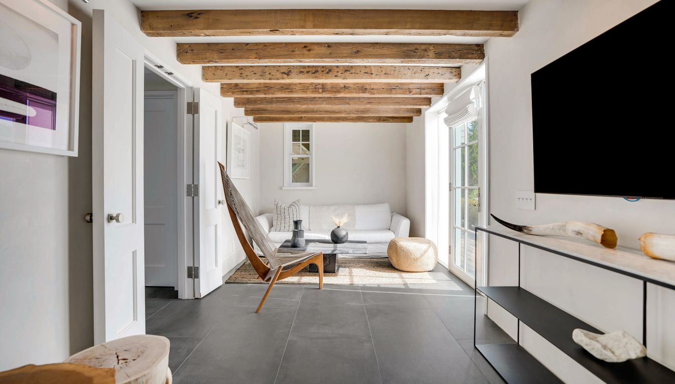 Interior, Living room, Wooden Beams