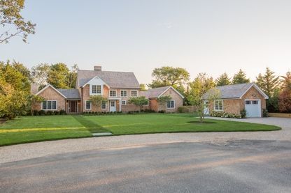 Attached, Backyard, Exterior, Facade, Brick Facade, French Provincial