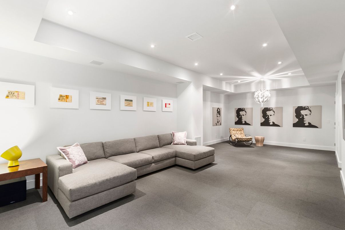 Interior, Living room, Recessed Lighting