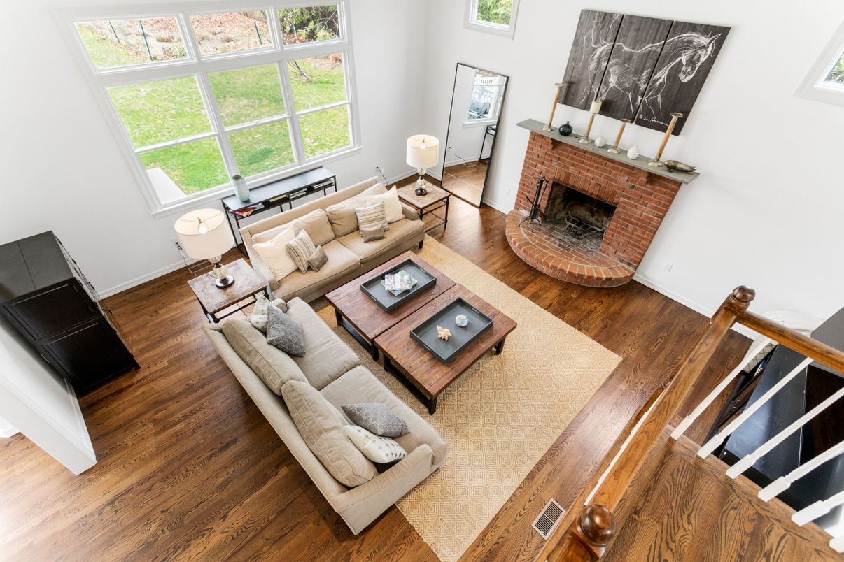 Fireplace, Interior, Living room, Wood Texture Flooring