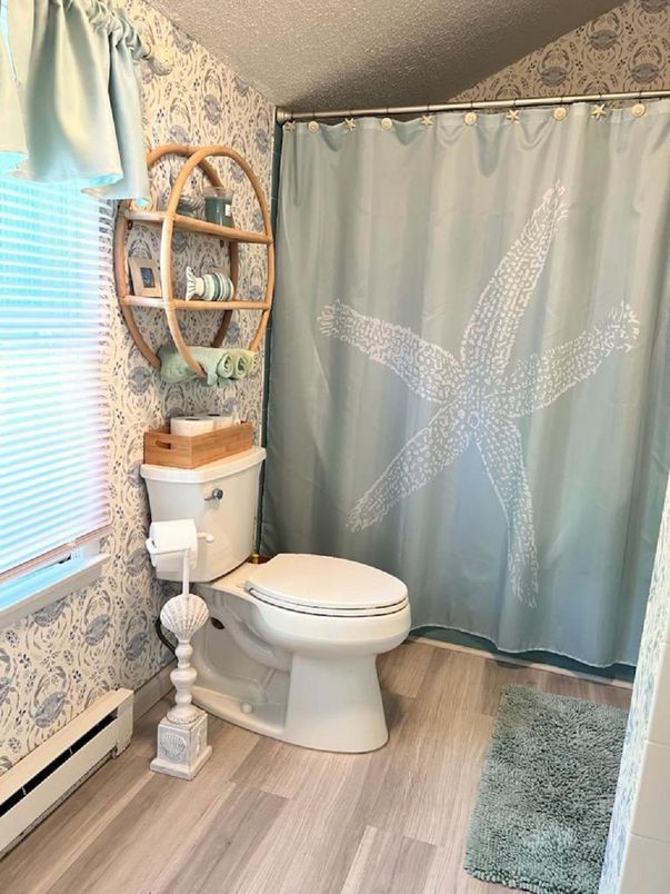 Bathroom, Interior, Wood Texture Flooring
