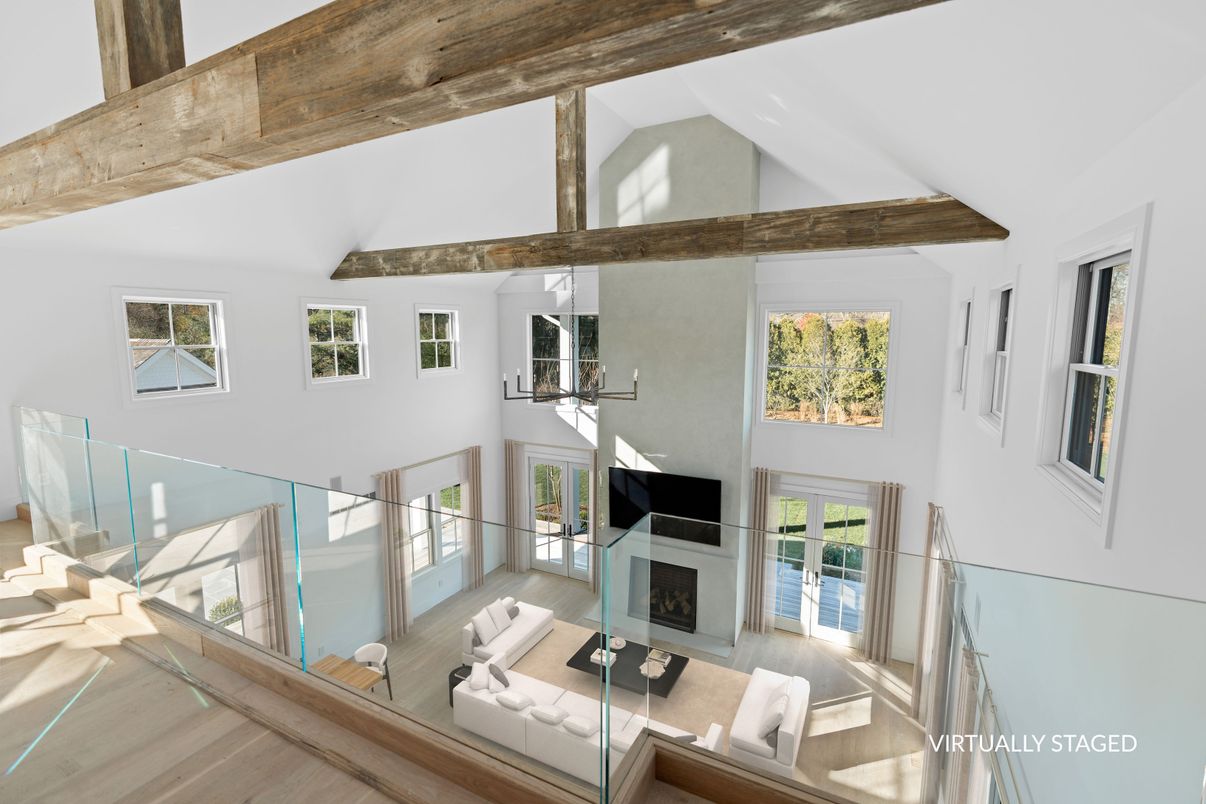 Fireplace, Interior, Wooden Beams