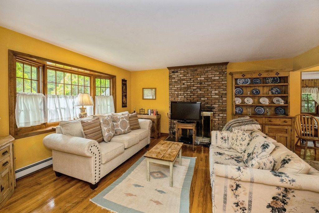 Fireplace, Interior, Living room, Stone Walls, Wood Texture Flooring