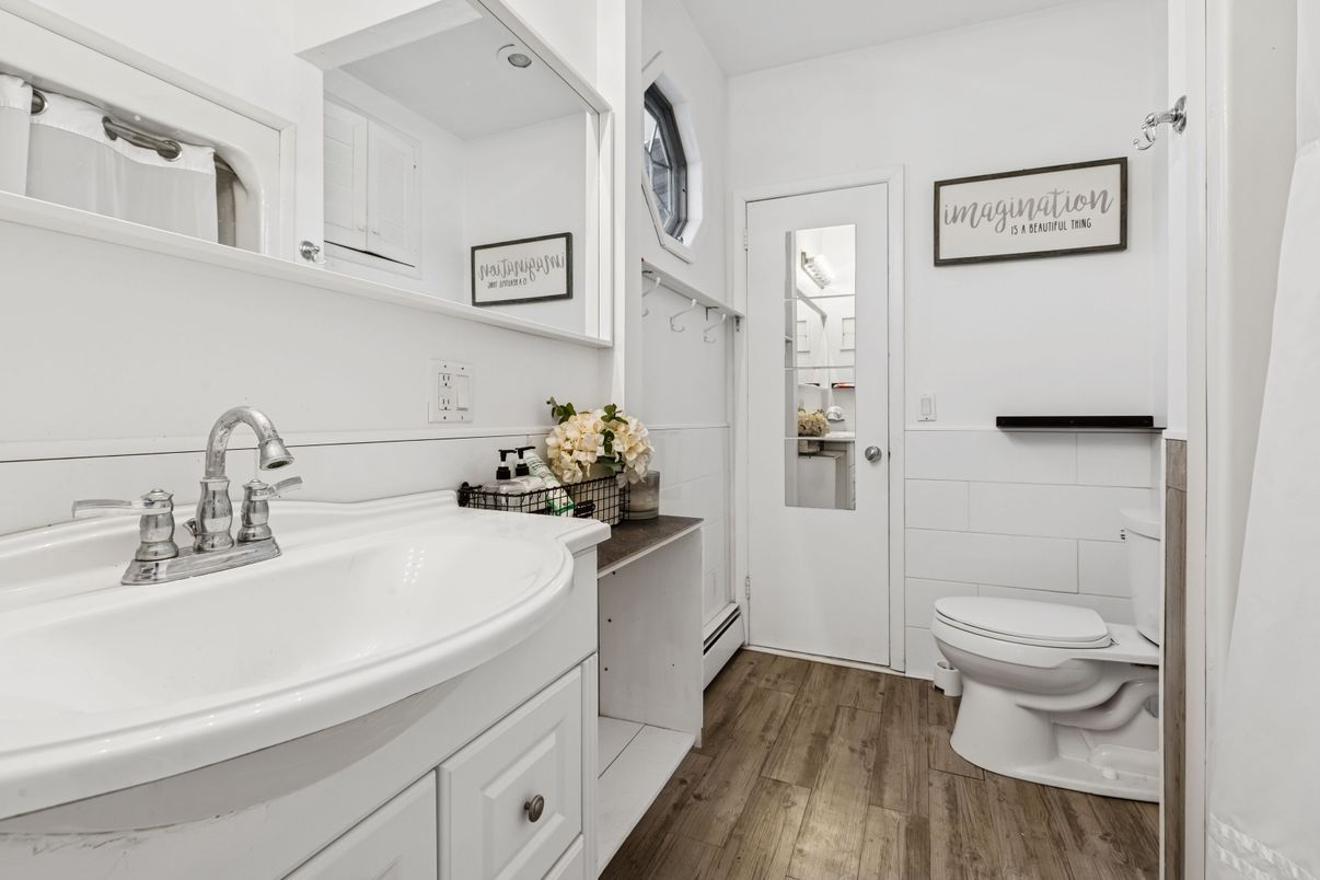 Bathroom, Interior, Wood Texture Flooring