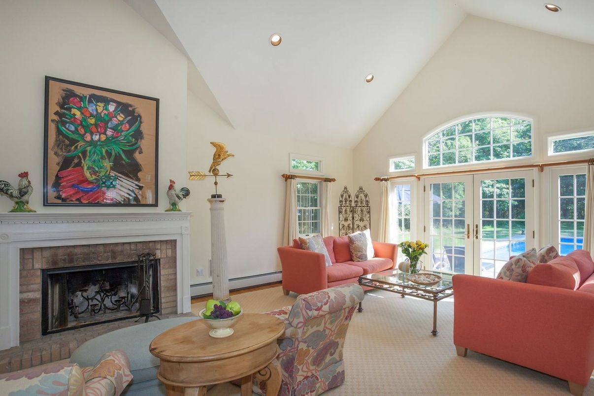 Fireplace, Interior, Living room, Recessed Lighting