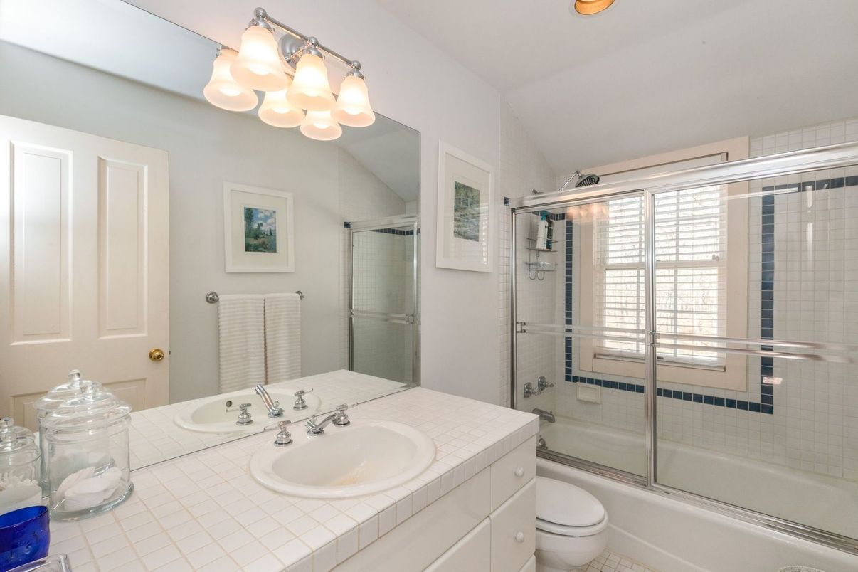 Bathroom, Glass Shower, Interior, Tile Countertops