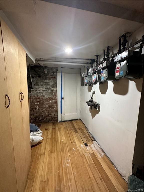 Interior, Recessed Lighting, Stone Walls, Wood Texture Flooring