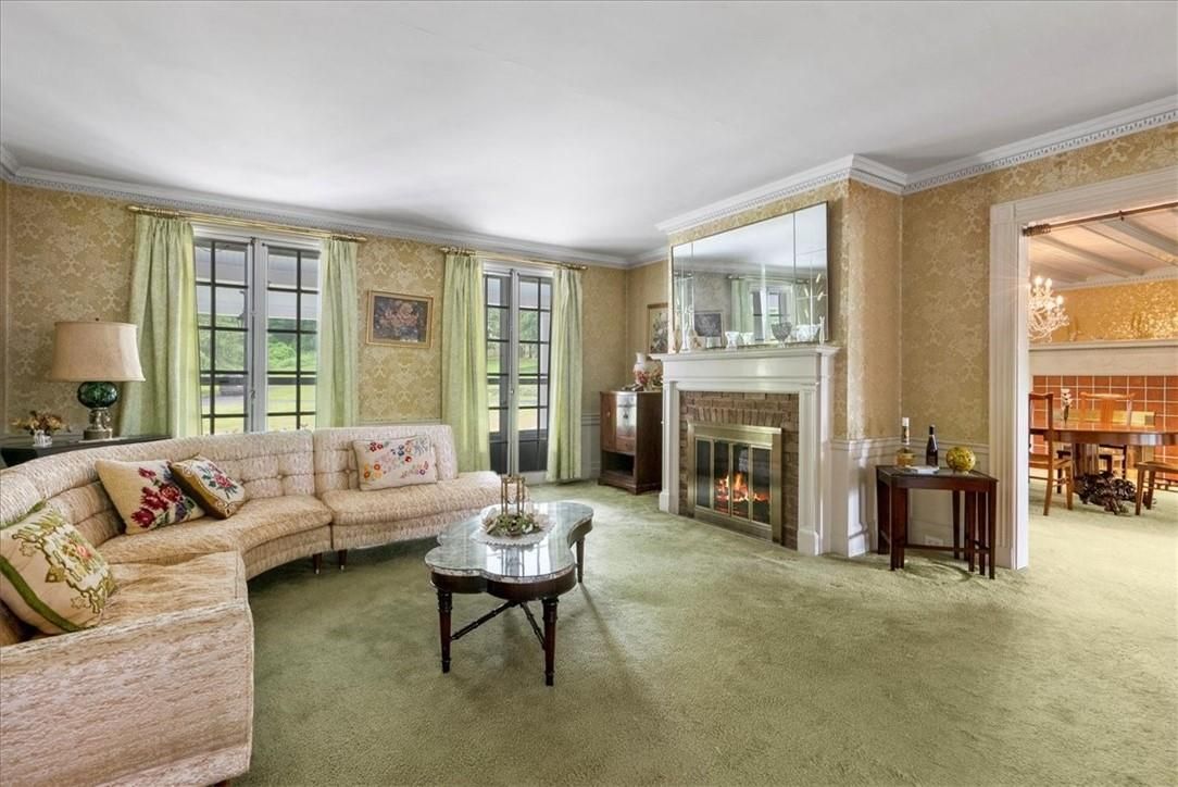 Dining room, Fireplace, Interior, Living room