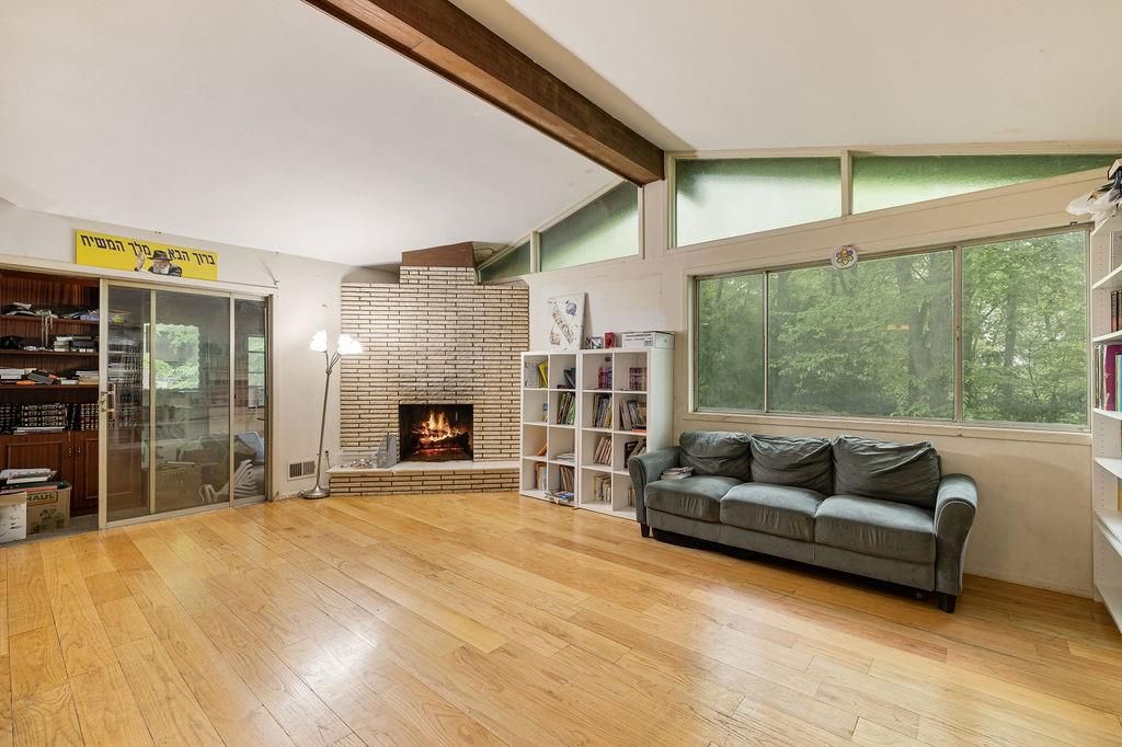 Fireplace, Interior, Stone Walls, Wooden Beams, Wood Texture Flooring