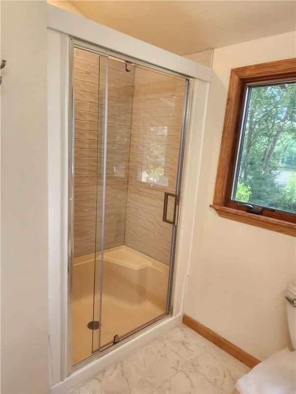 Bathroom, Glass Shower, Interior, Marble