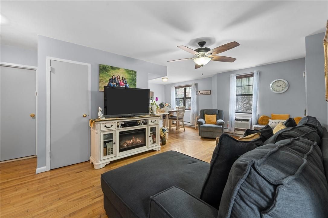 Dining room, Fireplace, Interior, Living room, Wood Texture Flooring