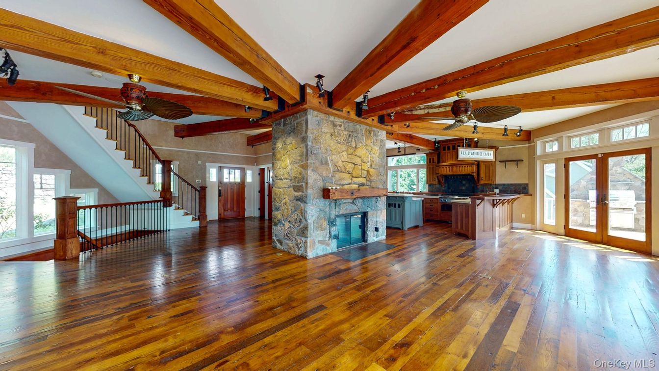 Fireplace, Interior, Wooden Beams, Wood Texture Flooring