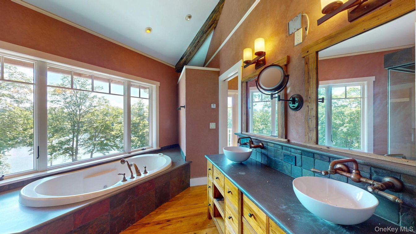Bathroom, Dual Sink Vanities, Interior, Wood Texture Flooring