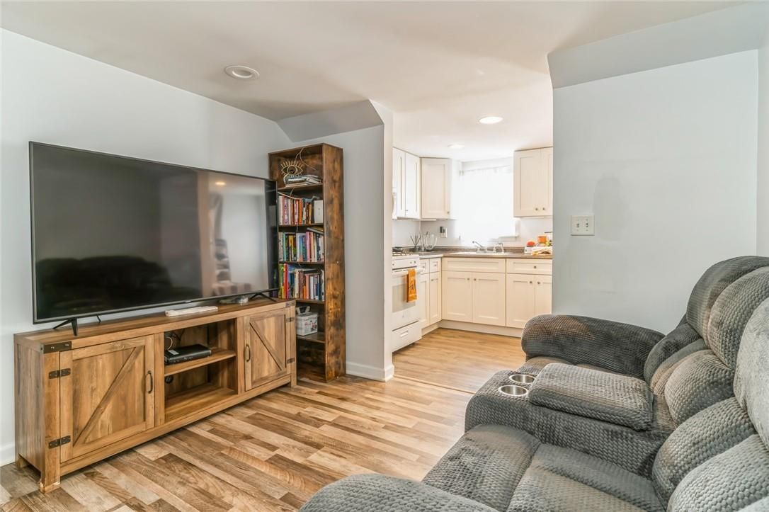 Interior, Kitchen, Living room, Recessed Lighting, Wood Texture Flooring