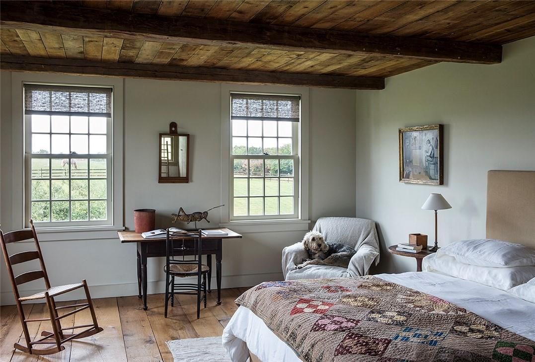 Bedroom, Interior, Wooden Beams, Wooden Ceilings, Wood Texture Flooring